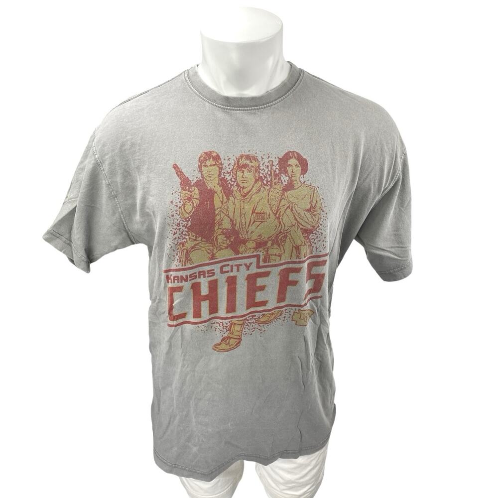 Junk Food Star Wars Kansas City Chiefs NFL Rebels Team Graphic Tee T shirt Top L